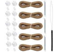 Blinds String Kit - High Strength RV Shade Repair Parts Vertical Blind | Tabs for Night Pleated Shades | Repair Kit RV Cover Fix Replacement Accessory Home Office Use Easy