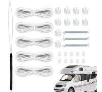 Blinds String Kit - High Strength RV Shade Repair Parts Vertical Blind | Tabs for Night Pleated Shades | Repair Kit RV Cover Fix Replacement Accessory Home Office Use Easy