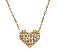 Bling Cubic Zirconia Les Femmes, ramiage élé Un Pave délicat, Collier Coeur de réunion pour la Saint-Valentin, Anniversaire