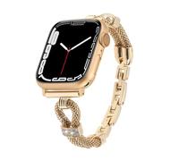 Bling Diamond Bracelet pour Femme Compatible avec Apple Watch Bracelets 42/41/40/38/44/45/46/49mm SE Série 10 9 8 7 6 5 4 3 2 1 (OR, 42/44/45/46/49)