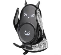 Bling Diamond Support de téléphone de voiture, double installation, clip ou tampon adhésif, angle de vue réglable, compatible avec la plupart des téléphones portables, rose (blanc)