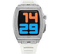 Bling Diamond Watch Cover Cover Case Modification Kit , pour 45 mm 44 mm STRAPE REFFICATION BIJELRIE MÉTAL FEMMES , pour Iwatch SE 8 7 6 4 5 4 Band de remplacement