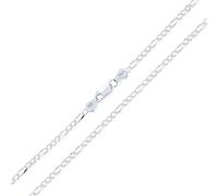 Bling Jewelry 060 Gauge Strong .925 Argent Sterling Figaro Chain Collier Pour Femmes Men Nickle-Free Made In Italy 16 18 20 24 Inch