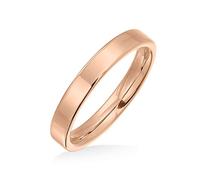 Bling Jewelry Anneaux de mariage en titane simples et fins pour couples, pour hommes et femmes, poli rose, ajustement confortable 3MM