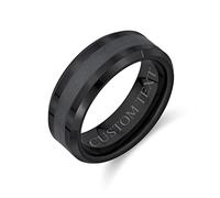 Bling Jewelry Baguede Mariage En Titane Pour Couples, Personnalisées, Bord Biseauté, Pour Hommes Et Femmes, 8Mm, Gravées Sur Mesure.