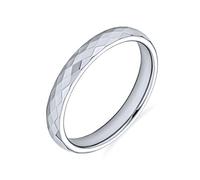 Bling Jewelry Baguee Mariage En Titane Pour Hommes Pour Femmes Argenté 3Mm
