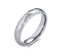 Bling Jewelry Baguee Mariage En Titane Pour Hommes Pour Femmes Argenté Ajusté 4Mm
