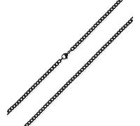 Bling Jewelry Bijoux De Motard Robustes Pour Hommes, Collier De Chaîne À Maillons En Acier Inoxydable Noir Ip Solide, 24 Pouces, 4 MM