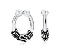 Bling Jewelry Boucles D'Oreilles Unisexe En Argent Sterling 925 Non Percées Avec Tourbillon Pour Lobe D'Oreille Rond, Faux Nez, Faux Cartilage Et Faux Septum.