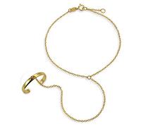 Bling Jewelry Bracelet De Danseuse Esclave Pour Femmes Et Bague Plaqué Or 14K .925 Argent Sterling Ajustable