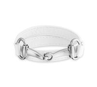 Bling Jewelry Bracelet Double Tour En Cuir Véritable Rouge Blanc Orange Noir Marron Style Empilage De Couches De Mors Équestre Pour Femme Adolescente En Acier Inoxydable Ton Argent Or