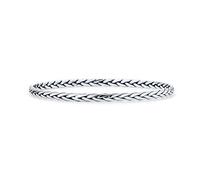 Bling Jewelry Bracelet Jonc Tressé En Corde Tressée En Corde Tressée Empilable Pour Femme Petite Amie .925 Argent Sterling