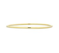 Bling Jewelry Bracelet simple basique fin empilable pour femmes adolescentes, rond lisse plaqué or jaune 18K 2MM