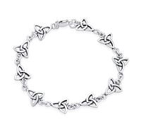 Bling Jewelry Bracelet Spirituel Inspirant De Foi Chrétienne Celtique Irlandaise Avec Nœud D'Amour Et Trinité Triquetra Pour Femmes Adolescentes En Argent Sterling .925 Oxydé