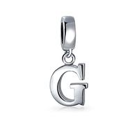 Bling Jewelry Cadeau Personnalisé Lettre Alphabet Initial Pendre Pour Femmes Ados Argent Sterling 925 Pour Bracelet Européen