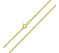 Bling Jewelry Chaîne Émaillons De Corde Mm 30 Gauge Pour Femmes Collier Plaqué Or 14K .925 Argent Sterling Fabriqué En Italie 20 Pouces