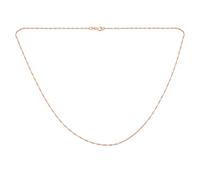 Bling Jewelry Chaîne Émaillons Fins De Singapour 1.5 Mm 020 Gauge Pour Femmes Collier Plaqué Or Rose .925 Argent Sterling Fabriqué En Italie 18 Pouces