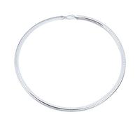 Chaîne Oméga Flexible En Serpent De 6 MM En Argent Sterling .925 Fabriquée En Italie Collier Choker En Herringbone Pour Femmes De 16 Pouces