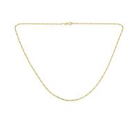 Bling Jewelry Collier De Chaîne Figaro Unisexe En Argent Sterling Plaqué Or Jaune Solide De 1,2 MM D'Épaisseur Et Léger De 24 Pouces Pour Hommes Et Femmes