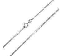 Bling Jewelry Collier Chaîne Figaro En Argent Sterling Solide De 1,2 MM D'Épaisseur Léger Et Unisexe De 16 Pouces Pour Hommes Et Femmes