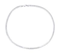 Bling Jewelry Collier Choker En Herringbone Serpent Omega Plat Et Flexible De 3,5 MM En Argent Sterling .925 Pour Femmes De 24 Pouces
