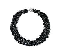 Bling Jewelry Collier De Déclaration Avec Bavette En Pierre D'Onyx Noir Pour Les Femmes