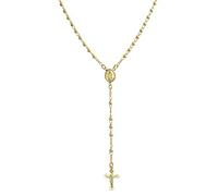 Bling Jewelry Collier De Perles De Chapelet Catholique En Laiton Plaqué Or 18 Carats Avec Vierge Marie Pour Femmes Et Adolescentes Prière De La Vierge De Guadalupe Et Crucifix