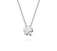 Bling Jewelry Collier Pendentif Trèfle À Quatre Feuilles Porte-Bonheur Irlandais En Argent Sterling .925 Pour Femmes Et Adolescentes