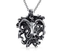 Bling Jewelry Collier Pendentif Vintage Bélier Signe Du Zodiaque Astrologie Horoscope Tête De Bélier En Argent Sterling .925 Pour Femmes Hommes