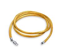 Bling Jewelry Cordon De Collier En Satin De Soie Ton Or Jaune Doré Pour Femmes Hommes Adolescents Avec Fermoir Mousqueton En Argent Sterling .925 24 Pouces