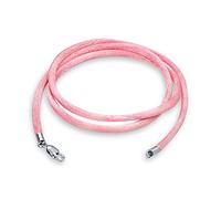 Bling Jewelry Cordon De Collier en Soie Satinée Rose pour Femmes Hommes Et Adolescents Fermoir en Argent Sterling .925 avec Mousqueton De Homard Longueur De 18 Pouces