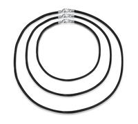 Bling Jewelry Ensemble De Trois Colliers En Cordon De Satin Noir Doux Et Fin Pour Superposition De Pendentifs Femmes Hommes Adolescents Fermoir Mousqueton En Argent Sterling .925 14 18 24 Pouces