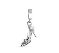 Bling Jewelry Fashionista Élégant Cristal Chaussure À Talon Haut Soirée Pour Femmes Stiletto Pendentif Perle Pour Femmes En Argent Sterling .925 Compatible Avec Bracelet Européen