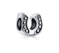 Bling Jewelry Fer À Cheval Porte-Bonheur Équestre Occidental Chanceux Perle Pour Femmes Adolescentes En Argent Sterling .925 S'Adapte Au Bracelet Européen