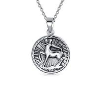 Horoscope Du Sagittaire Pendentif En Forme De Médaillon Pour Les Hommes Et Les Femmes Collier En Argent Sterling Vieilli