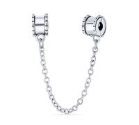 Bling Jewelry Menotte En Perles Avec Double Chaîne D'Écartement Perle En Forme De Fleur De Marguerite Pour Femmes En Argent Sterling 925 Pour Bracelet Européen