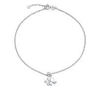 Bling Jewelry Origami 3D Géométrique Animaux Zoo Lucky Elephant Anklet Small Charm Pendre Ankle Bracelet Pour Femmes .925 Argent Sterling Adjustable To 10 Inch