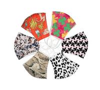 Pack De Variétés De Masques Faciaux En Tissu Multicolore Avec Pince Nez En Métal Et Poche À Filtre Lot De 6