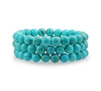 Bling Jewelry Paires De Perles Turquoise 8Mm Empilables Pour Femmes Pour Ados