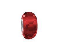 Bling Jewelry Perle De Verre Rouge Pour Femmes Pour Ados Pour Bracelet Européen .925 Argent Sterling