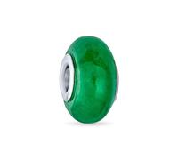 Bling Jewelry Perle Intercalaire En Jade Teinté Vert Pour Femme En Argent Sterling .925 Compatible Avec Bracelet Européen