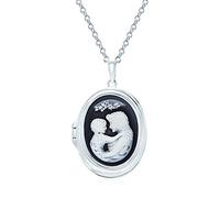 Personnalisez Votre Collier De Style Victorien Noir Et Blanc Avec Pendentif En Forme De Camée Pour Mère Et Enfant Collier Pour Femmes En Argent Sterling 925 Avec Photo