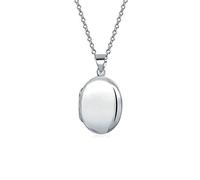 Bling Jewelry Petits X Petits Simples Médaillons Photo Ovales En Dôme Pour Femmes Et Adolescents Contiennent Des Photos Poli Collier Pendentif Médaillon En Argent .925 0,75 Pouce