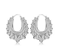 Bling King London Boucles d'oreilles créoles en or, argent et or rose plaqué or PVD 25-48 mm, 48mm, Laiton, Pas de gemme