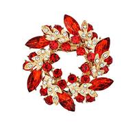 Bling Strass Fleur Or Broche Broche Broche pour Femmes Élégante, Echarpe Anneau Boucle Clip Fait Main Costume Broche Bijoux pour Bouquet de Mariage, Métal