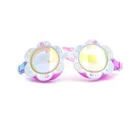 Bling2o Lunettes de Natation Enfant Dandi Fleur Blanche - 6 ans+,100% Silicone, Protection UV & Anti-buée, Sans Latex, Sangle Réglable