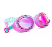 Bling2o Lunettes de Natation Enfant Sparkle - Bedazzled Blue - 8 ans+,100% Silicone, Protection UV & Anti-buée, Sans Latex, Sangle Réglable