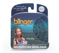blinger® Ultimate Fan Recharge avec 30 cristaux de verre taillés avec précision | Brillance instantanée dans les couleurs de l'esprit d'équipe | Sans danger pour les cheveux - Bling In Brush Out -