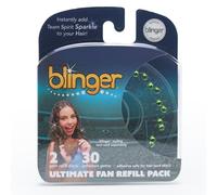 blinger® Ultimate Fan Recharge avec 30 cristaux de verre taillés avec précision | Brillent instantanément dans les couleurs de l'esprit d'équipe | Sans danger pour les cheveux - Bling In Brush Out -