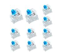 BlingKingdom Lot de 10 commutateurs bleus de rechange pour clavier mécanique à 3 broches - Pour clavier mécanique - Pour clavier de jeu mécanique - Anti-poussière